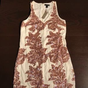 Linen Sundress In Iridescent Sequin